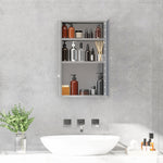 Mirror Cabinet Shelves Bathroom Storage  Stainless Steel