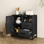 Cupboard With Adjustable Shelf, Open Compartment | One Size | Black