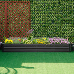 Steel Raised Garden Bed Planter Open Bottom | Gray
