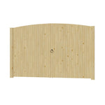 Heavy-duty Solid Spruce Wood Arched Double Door Gate With Clear Varnish Finish, Weather-resistant,hardware Kit Included For Driveway Use & Farm Entrance | Small