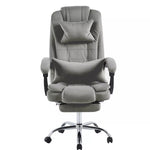 Swivel Velvet Office Chair Ergonomic Leisure Chair Height Adjustable Desk Chair | Grey