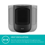 Zone Personal Heater, 1500w Heating Power, Desk Heater | Black