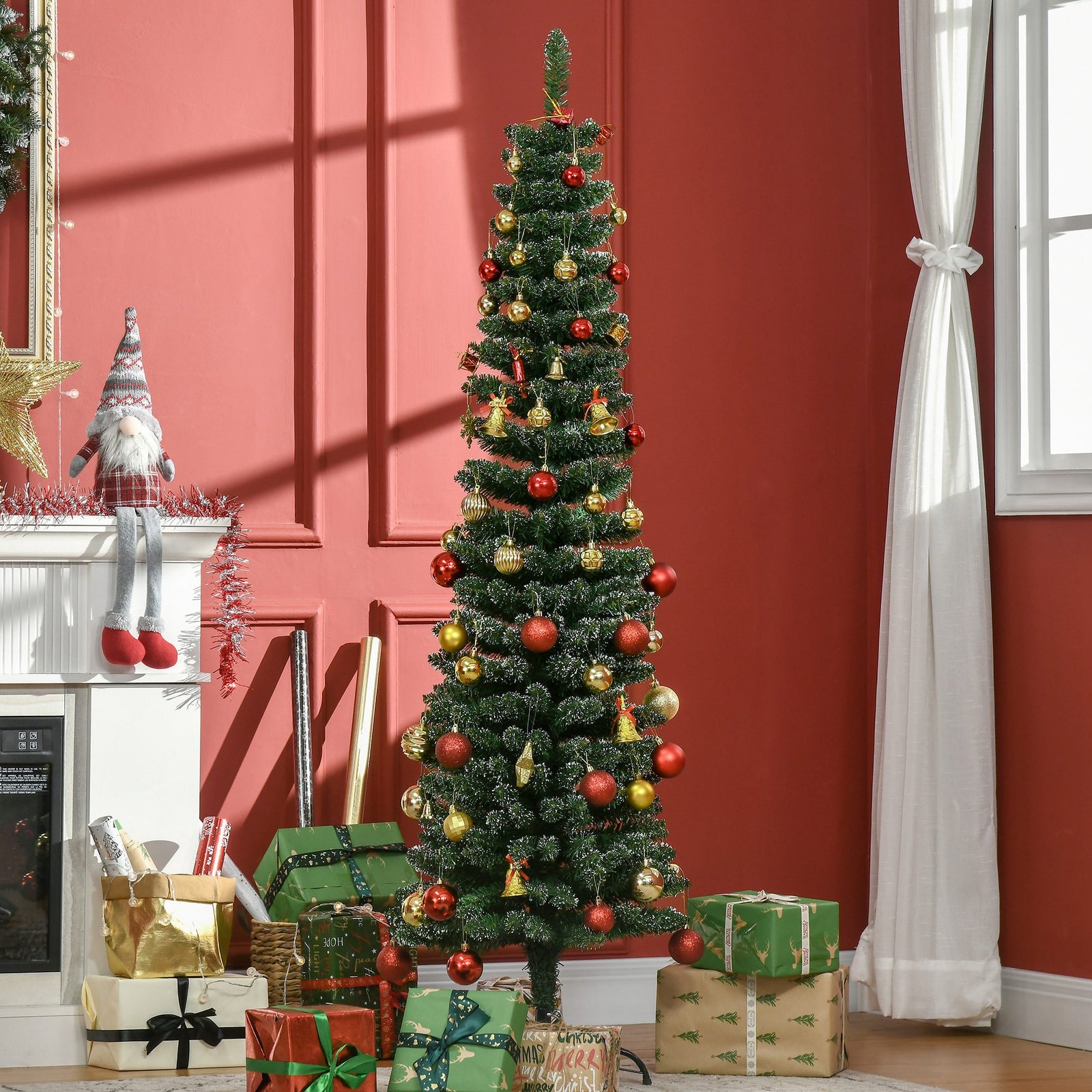 5.5/6/7.5ft Artificial Snow Dipped Christmas Tree | 5.5ft | Green