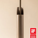 Silicone Toilet Brush, Floor Or Self-adhesive Slim Chrome Flat Collection