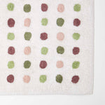 Tufted Cotton Bath Mat With Polka Dot Design | 50 x 80cm | Multi Colour