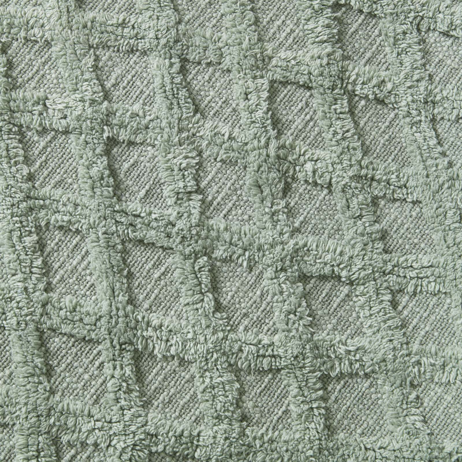 Diamond Textured Pattern Cotton Tufted Throw | 125cm x 150cm | Green
