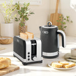 3000w Rapid Boil Kettle And Toaster Set With Otter Thermostat | Black