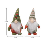 2pcs Christmas Gnome Decorations – Green Hat Design, Festive Holiday Ornaments