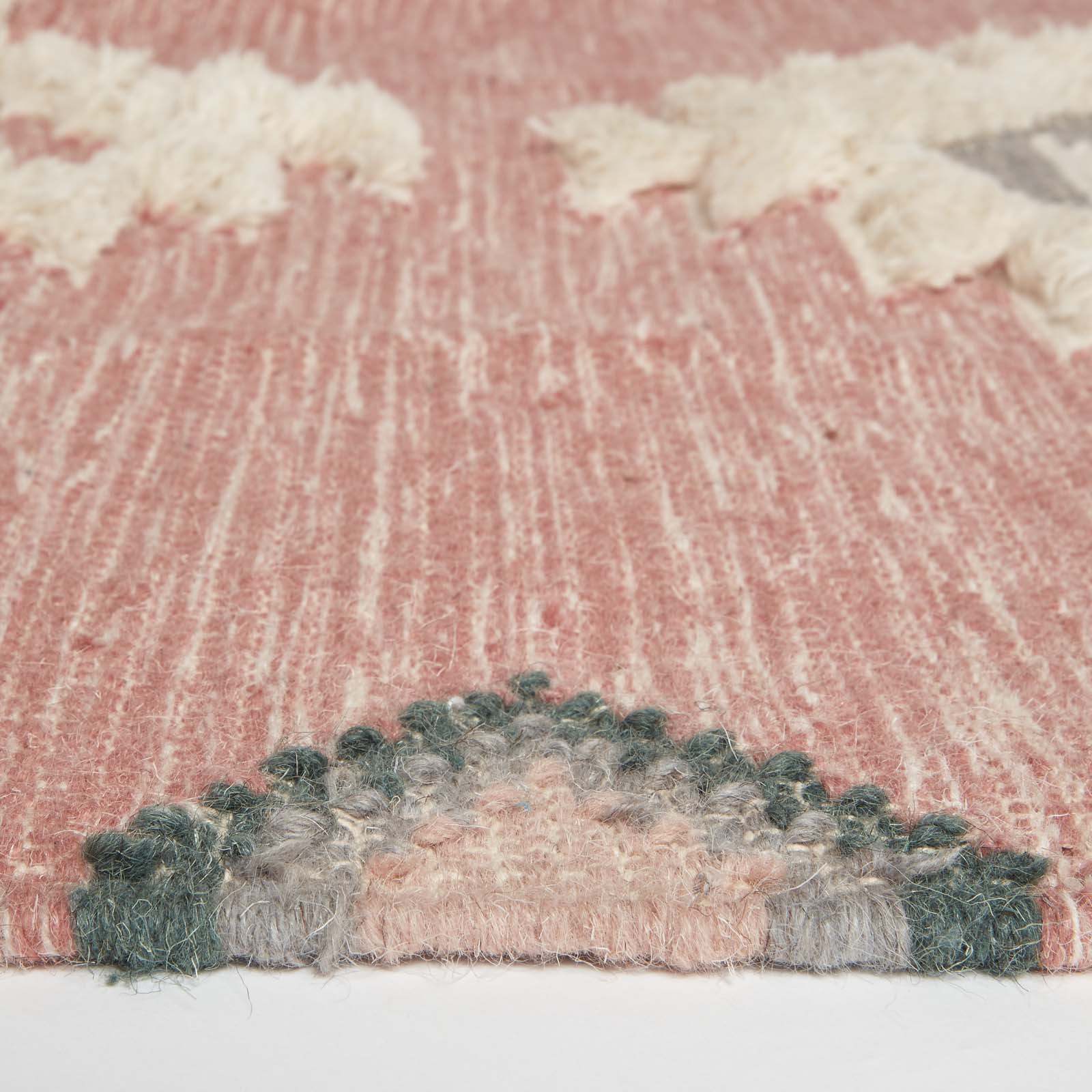 Pali Pink Kilim Wool Rug | 150cm x 95cm | Pink