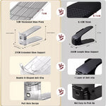Acrylic Shoe Slot Organiser Adjustable Wardrobe Shoe Stacker Space Saver Rack | Black