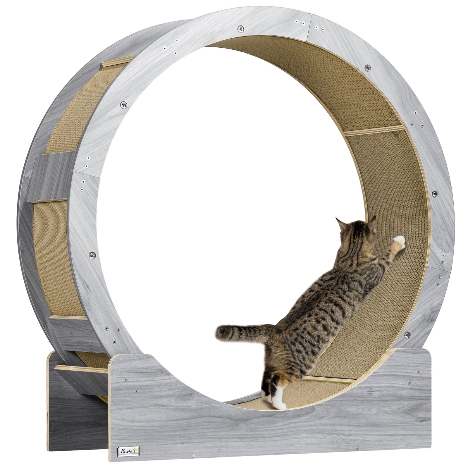 Cat Wheel With Brake, Scratching Pads - Grey | Gray