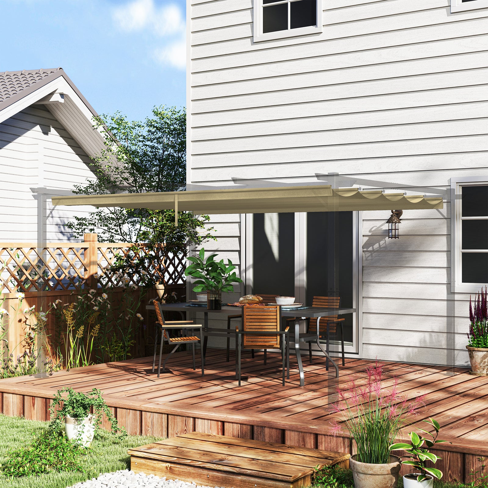 Pergola Shade Cover Replacement Canopy For 3/4 X 3(m) Pergola | Large | Tan