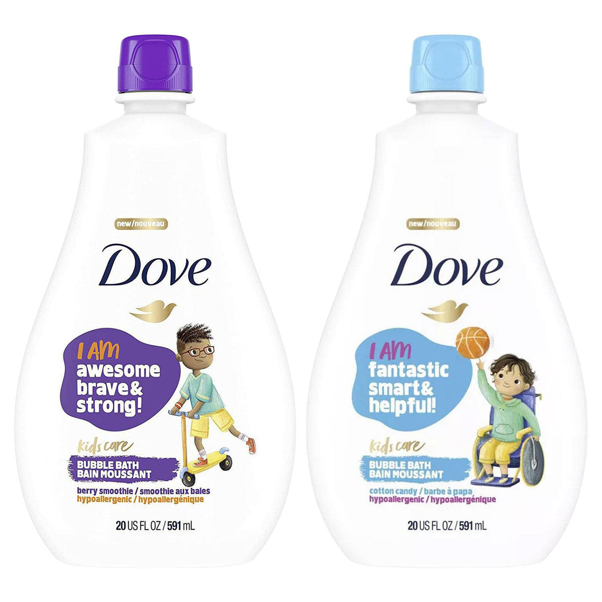 Kids Foaming Bubble Bath Duo Pack, Cotton Candy & Berry, 591ml