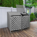 Double Wheelie Bin Storage | Grey