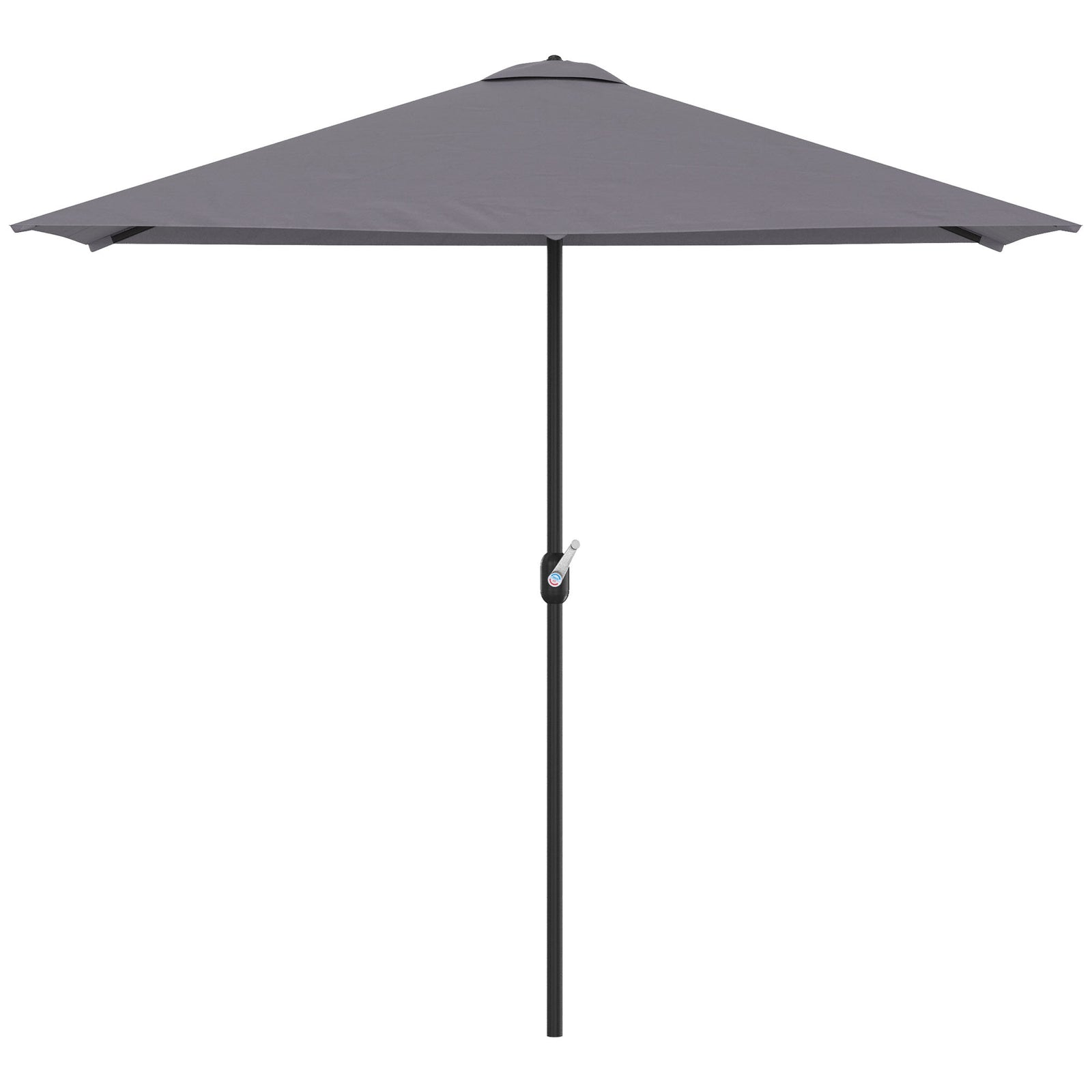2.3m Half Round Parasol W/ Crank Handle