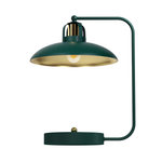 Felix Hand Made Designer Table Lamp Rugged Industrial With A Luxurious Twist | Green