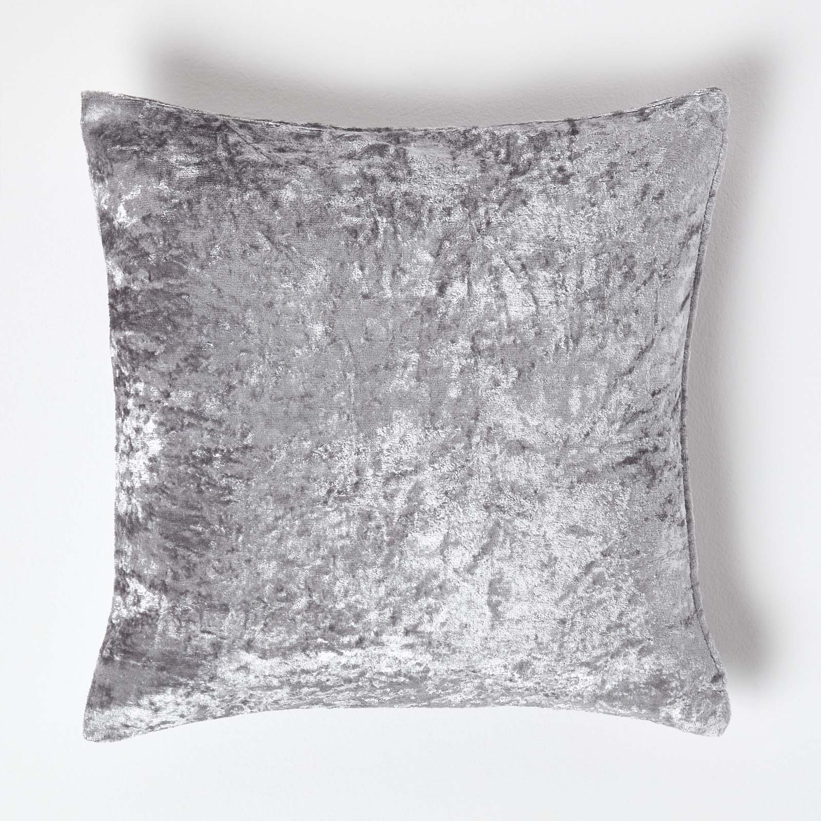 Luxury Crushed Velvet Cushion Cover | 60cm x 60cm | Silver