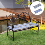 2 Pieces Replacement Cushions For Garden Bench, With Strips | Blue