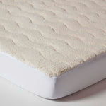 Deep Quilted Fleece Mattress Topper | European King | White