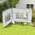 Gazebo Side Panels For 3x3(m) Or 3x4m Pop Up Gazebo, 2 Pack | White