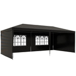6m X 3m Garden Gazebo Marquee Canopy Party Tent Canopy Patio | Black