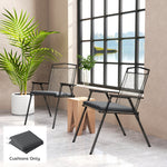 2pcs Garden Chair Cushions, Waterproof Seat Pads | Dark Grey