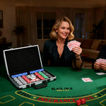 SPORTNOW 400-piece Poker Chips Set, Texas Holdem Poker Set With Case