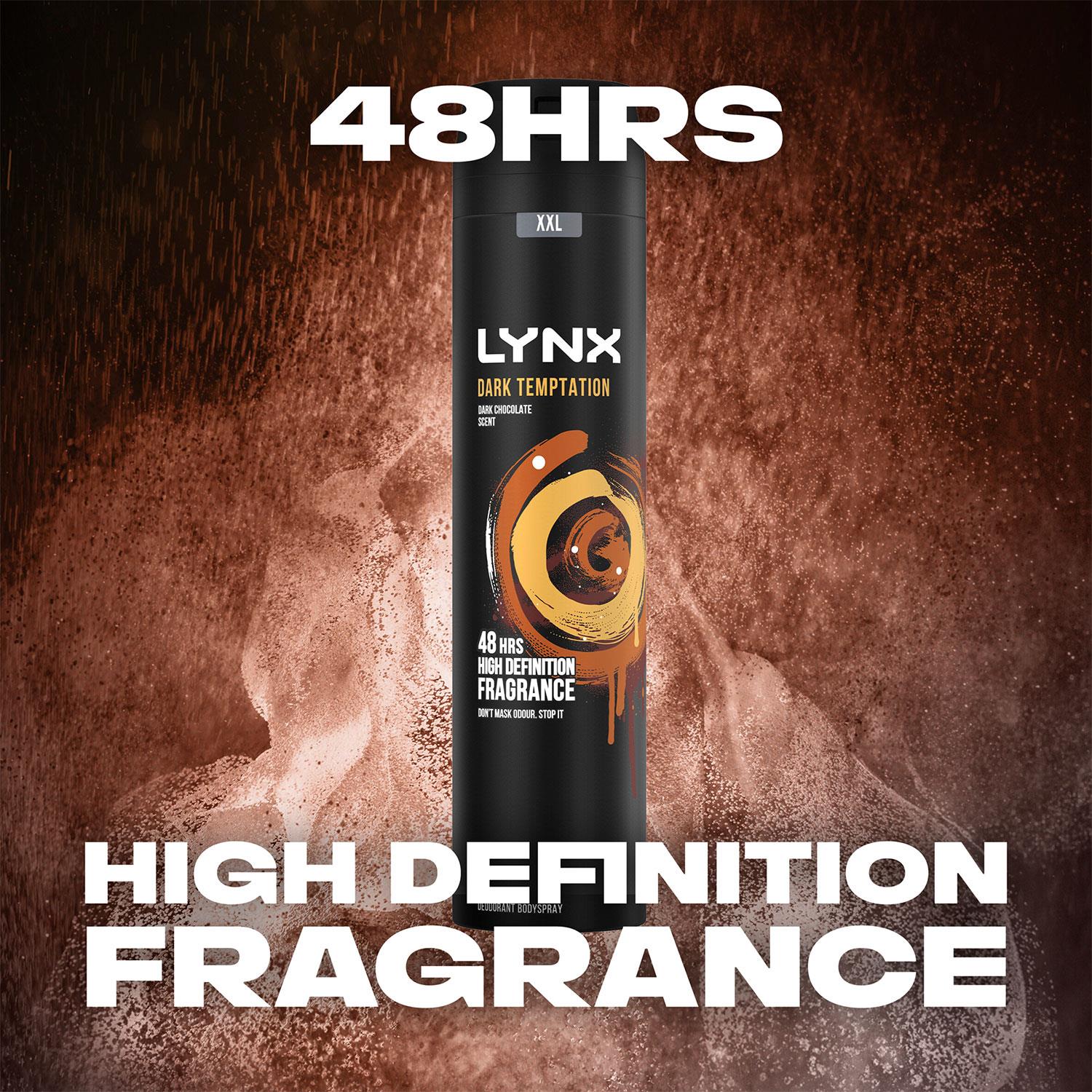 Lynx Xxl Dark Temptation 48-hour High Definition Body Spray Deodorant, 3x 250ml