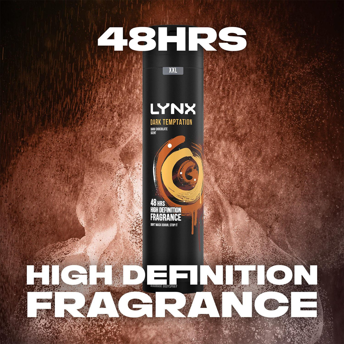 Xxl Aerosol Deodorant Body Spray Dark Temptation 48h Protection 250ml | Set of 30