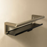 Bathroom Shelf, Organizer Glass Wiper Matt Steel Architect S+ Collection