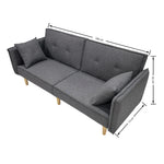 Finnley Two Seat Grey Sofa Bed | One Size | Grey