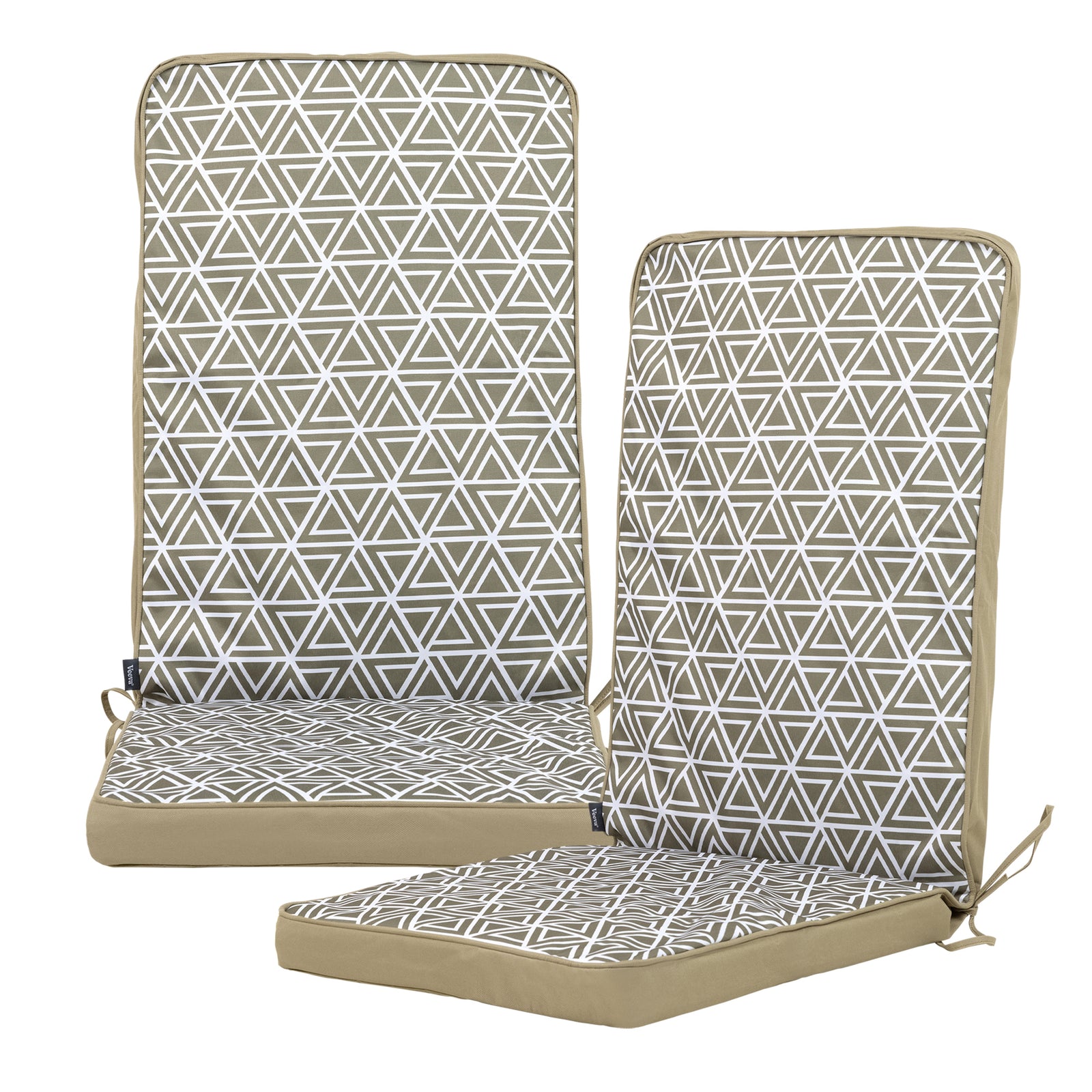 Outdoor High Back Seat Cushion Set Of 2 Deck Stripe