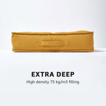 Cotton Armchair Booster Cushion | 50cm x 50cm | Mustard