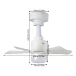 Modern Smart Ceiling Fan With Led Light, 4-speed Fan, Remote & App Control