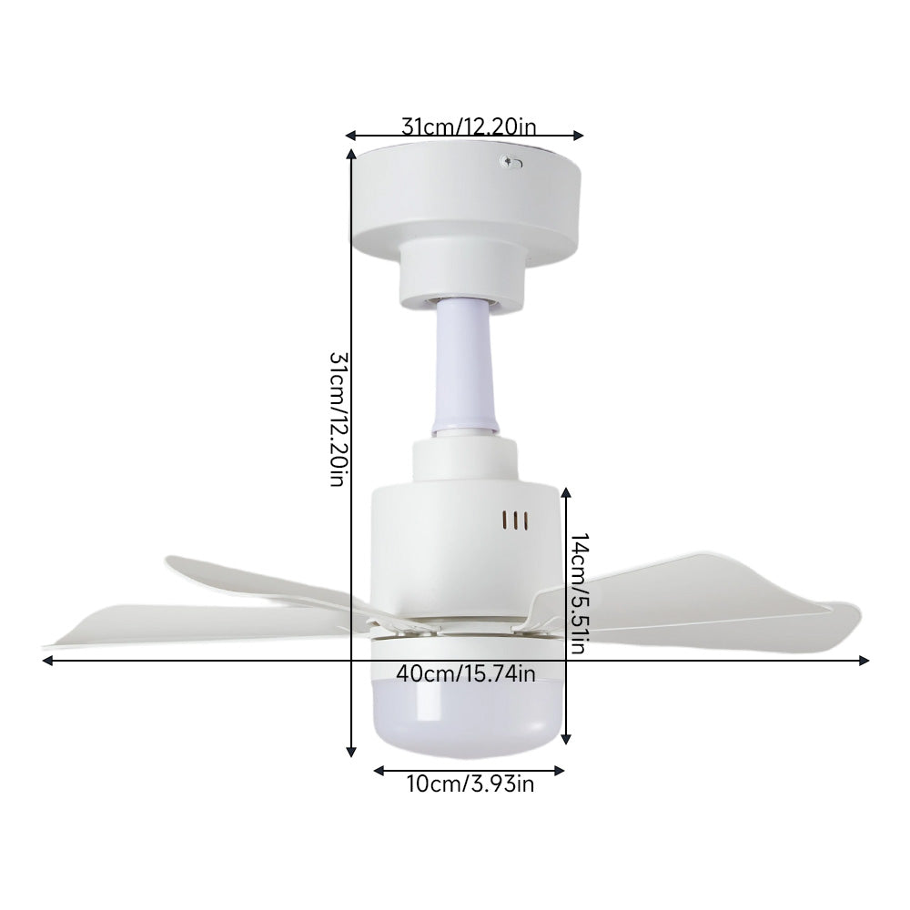 Modern Smart Ceiling Fan With Led Light, 4-speed Fan, Remote & App Control