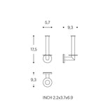 Vertical Paper Holder Matt Black Architect Sp