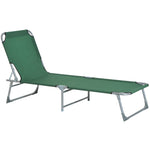 Portable Folding Camping Bed Lounger Army | Green