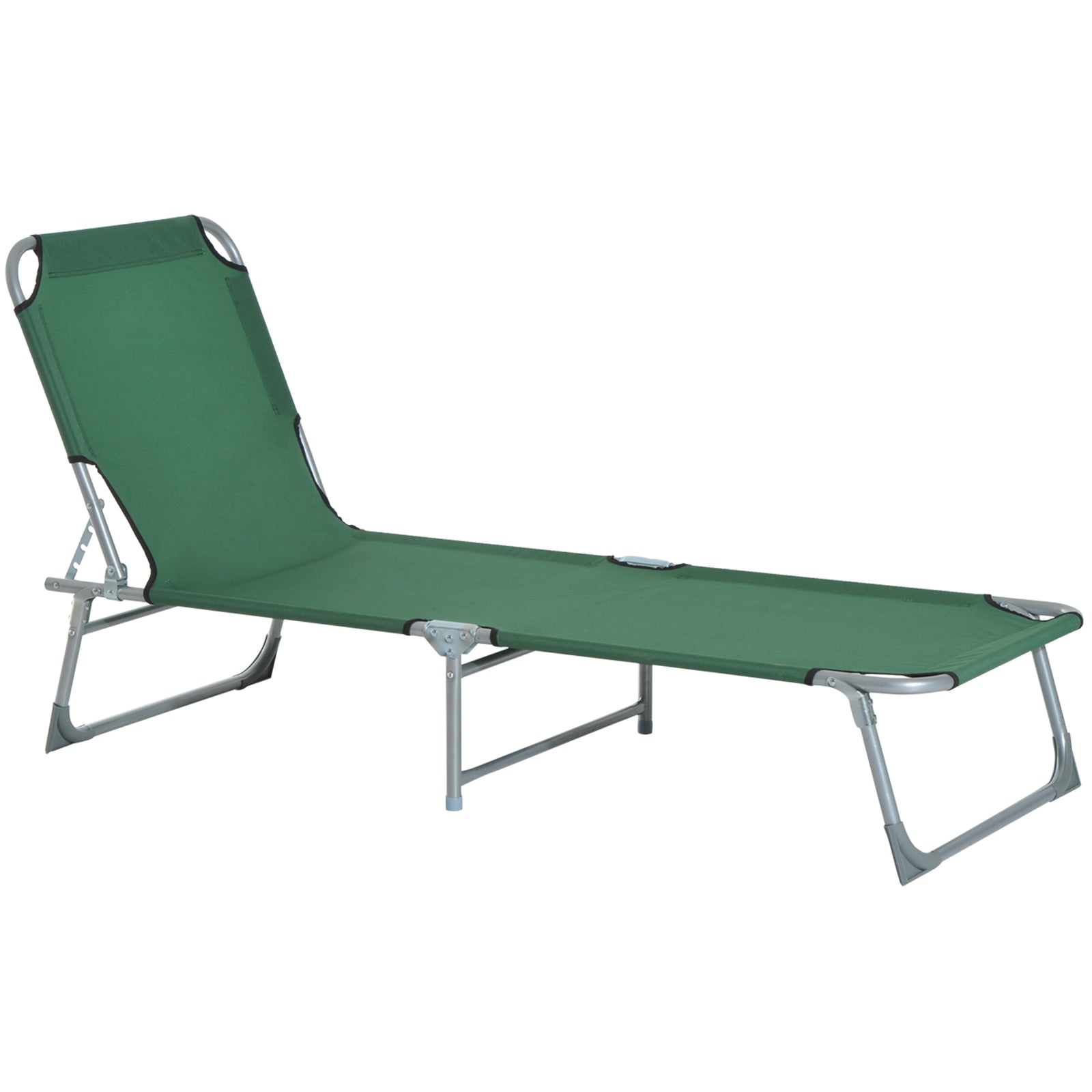 Portable Folding Camping Bed Lounger Army | Green