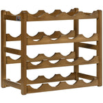 Bamboo Wine Rack, 4 Tiers, 16 Bottles