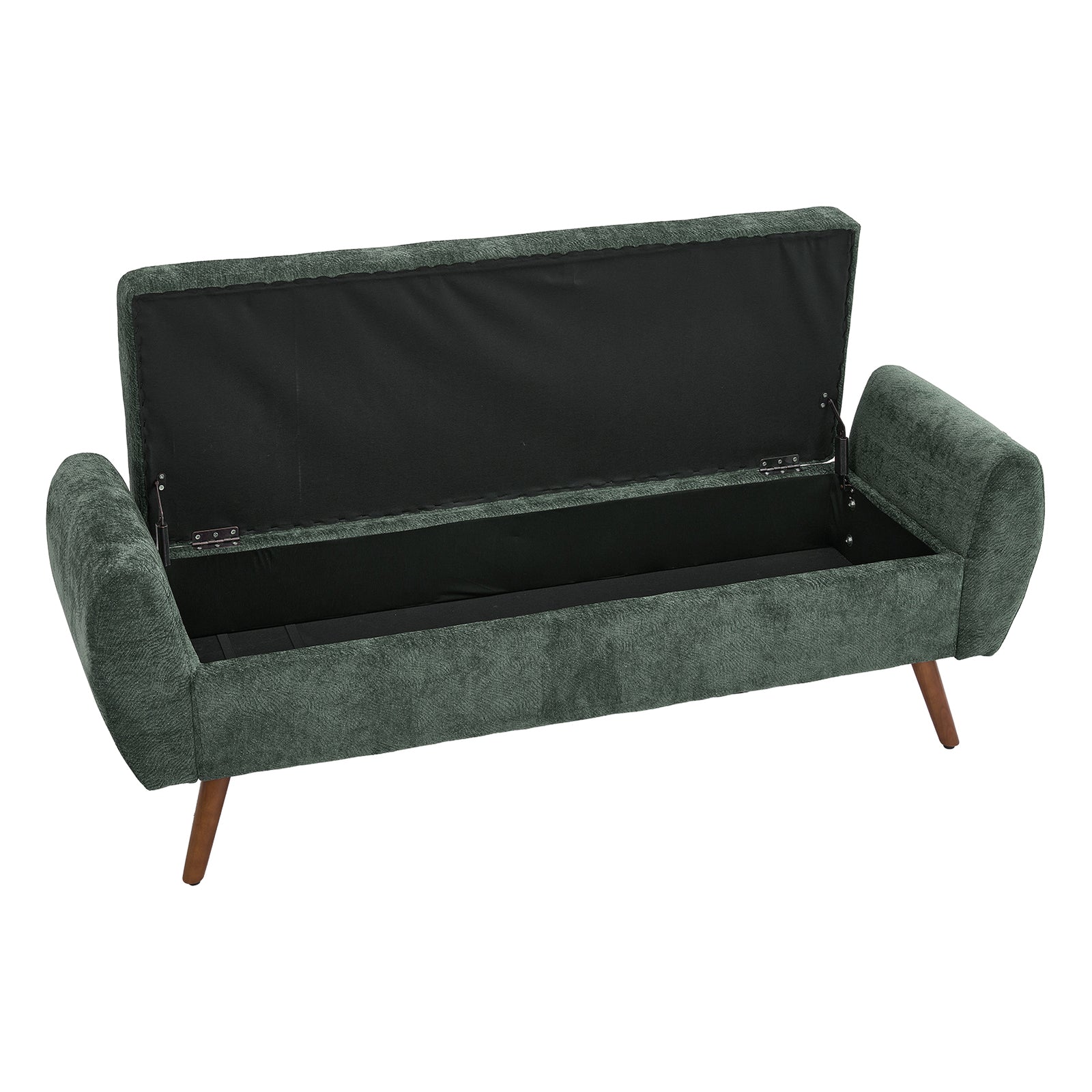 Modern Upholstered Storage Bench | Green