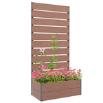 Planter With Trellis For Vines 72x38x150cm | Brown