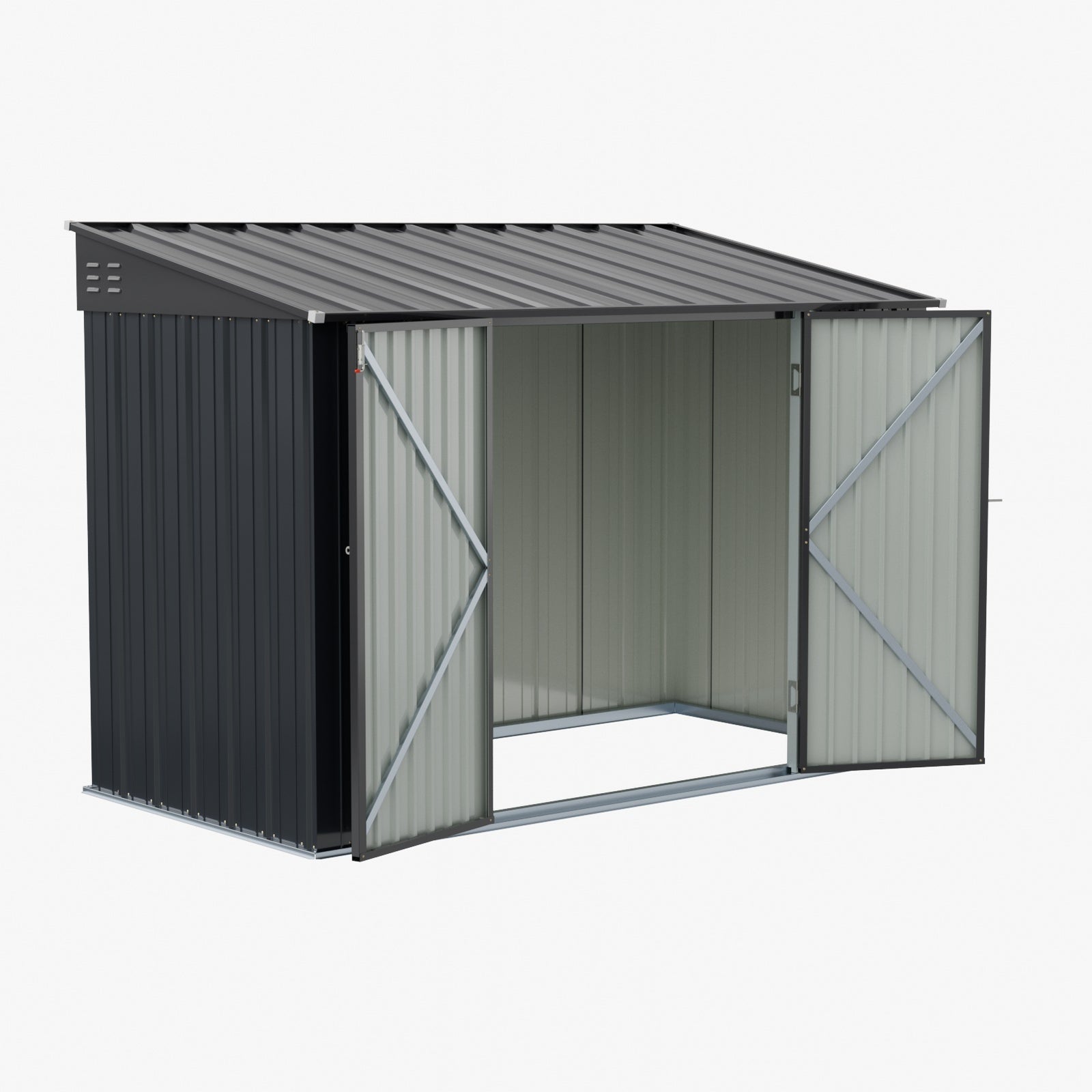 Breeins 10x5 FT Pent Roof Metal Garden Tool Storage Shed