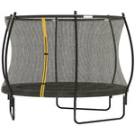 8ft/10ft Trampoline With Enclosure Net And Spring Cover | Large | Black