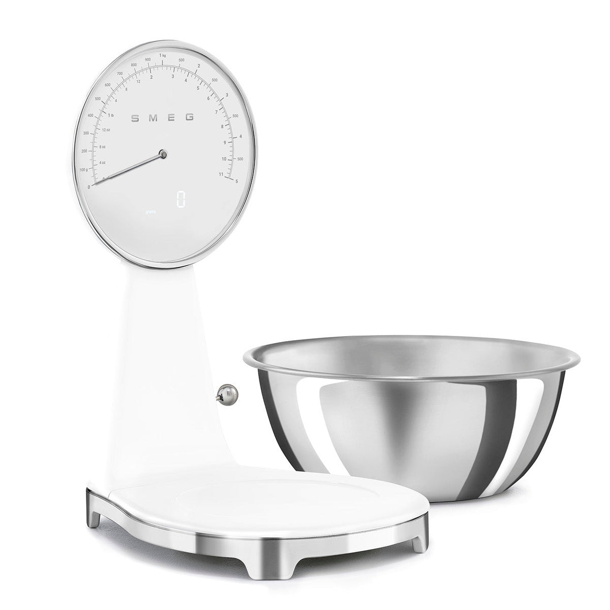 Ksf01 Retro 50's Style Analogue And Digital Kitchen Scale | White