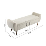 Breeins Teddy Fleece Upholstered Storage Bench