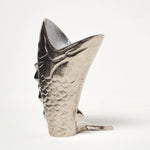 HOMESCAPES Silver Fish Vase For Flowers