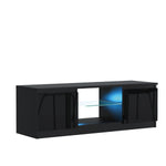 Aura Tv Unit 120cm With Led Lights | Black