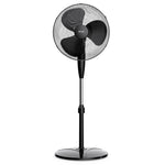 16in Pedestal Fan 50w With 3 Speeds & 70° Oscillation | Black