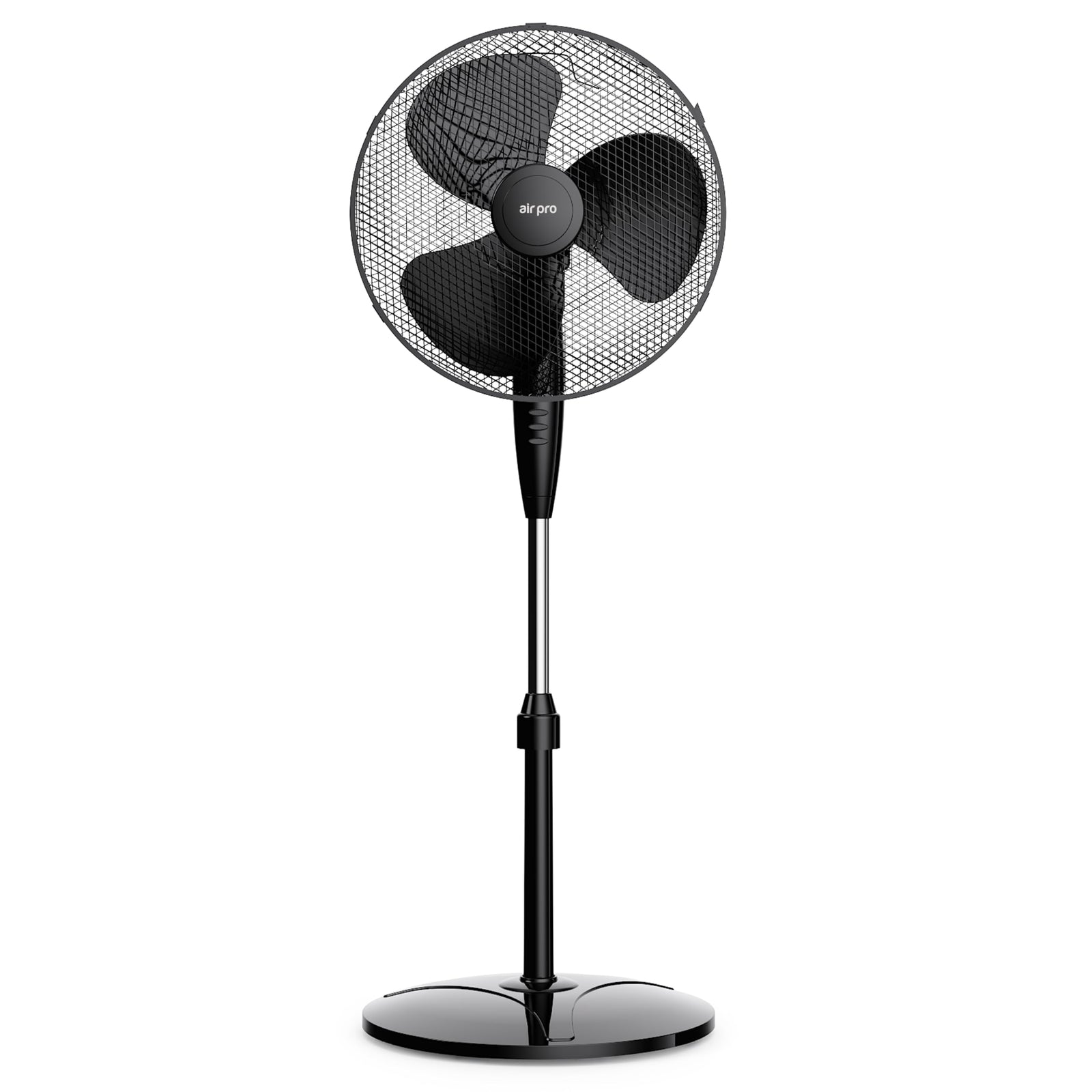 16in Pedestal Fan 50w With 3 Speeds & 70° Oscillation | Black