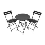 3-piece Outdoor Folding Bistro Set | Black